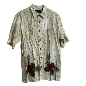 Men's Consensus Short Sleeved Hawaiian Button Down Shirt XL